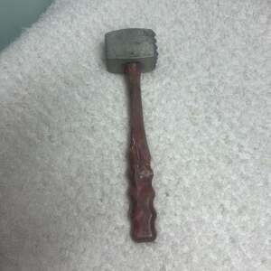 Vintage Plasmetl Bakelite Marbled Handle Meat Tenderizer 10"